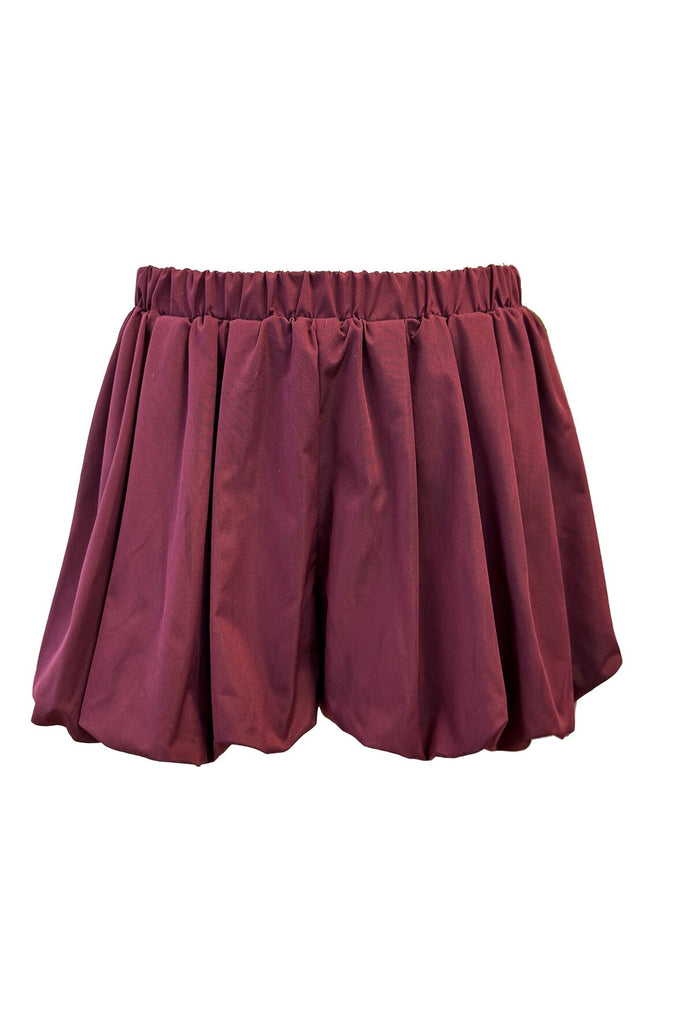 Burgundy ballon skort