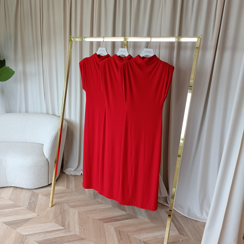 Red long dress