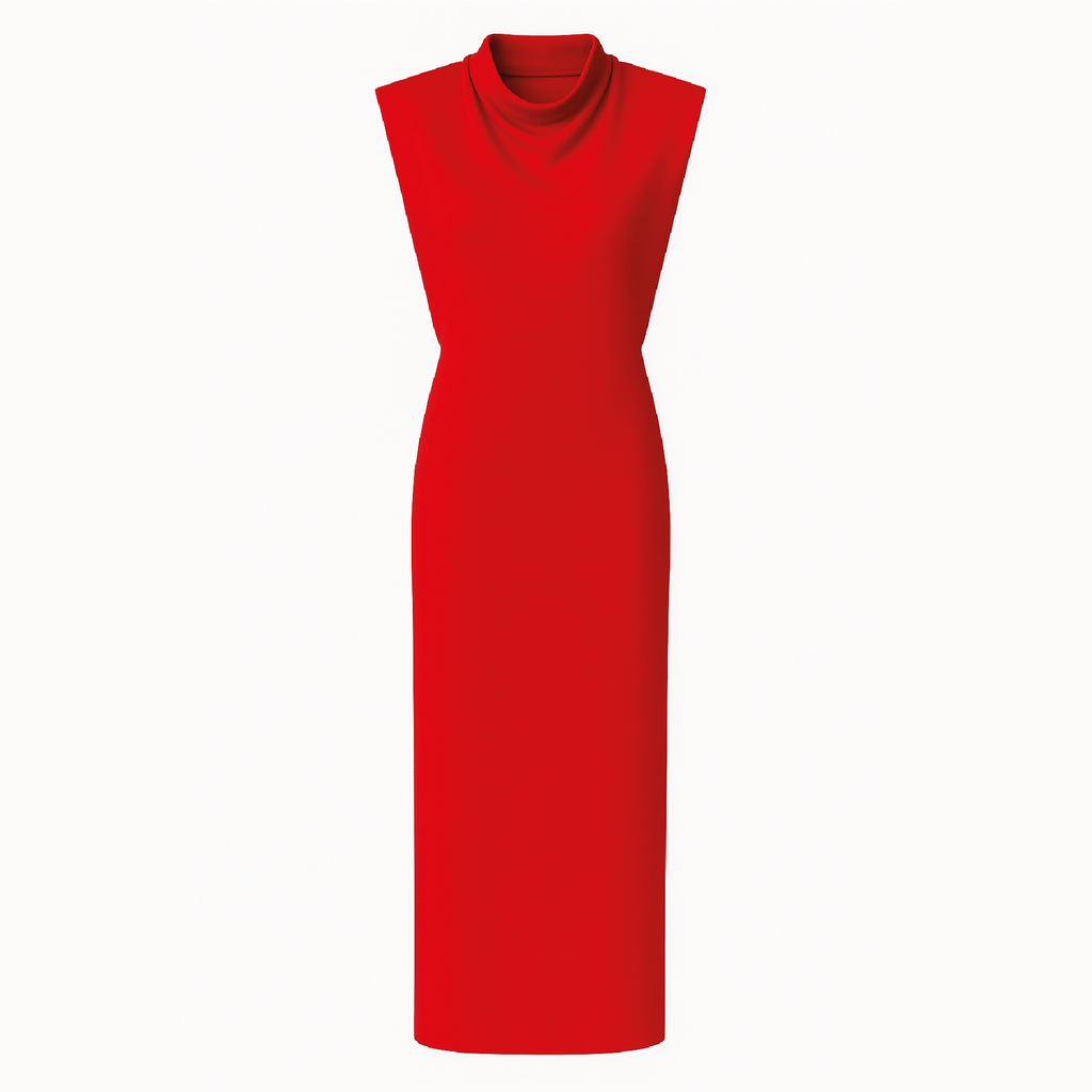 red long dress