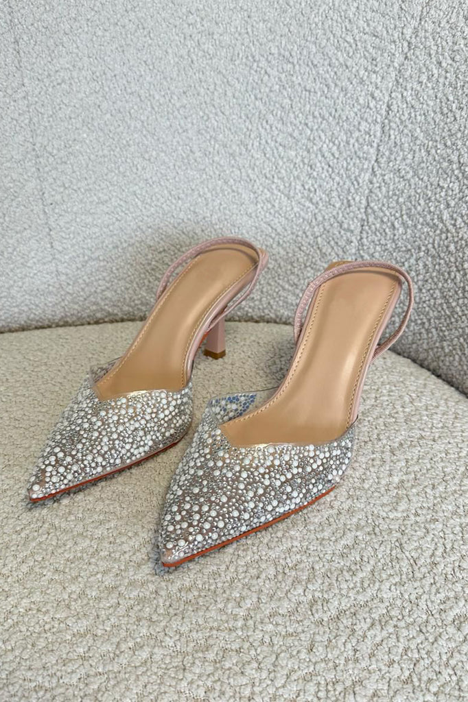 Crystal sling backs