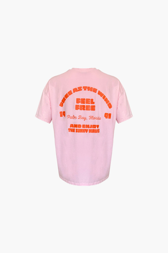 Feel free roze met oranje shirt pink with orange 