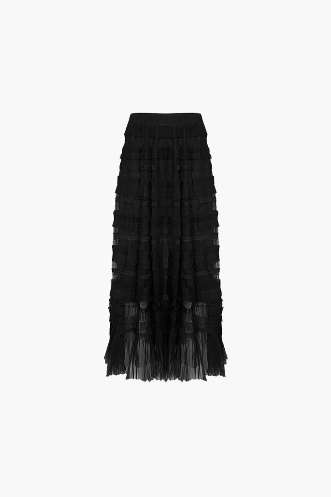 mesh skirt black