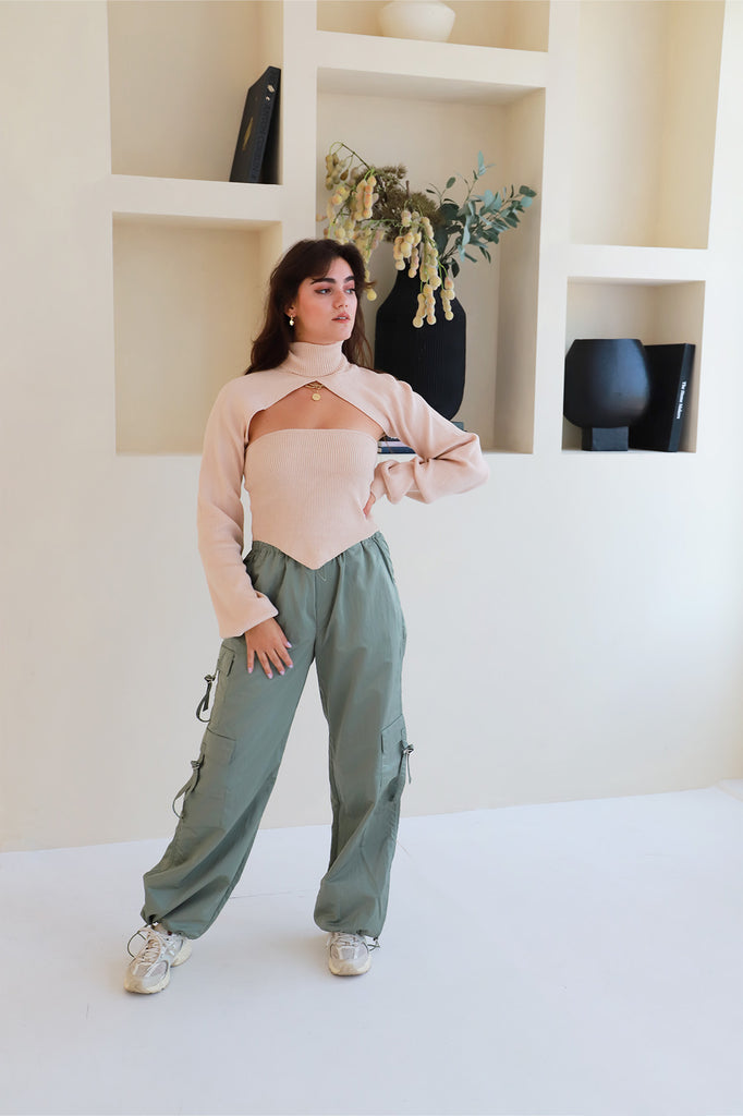 silk parachute broek army 