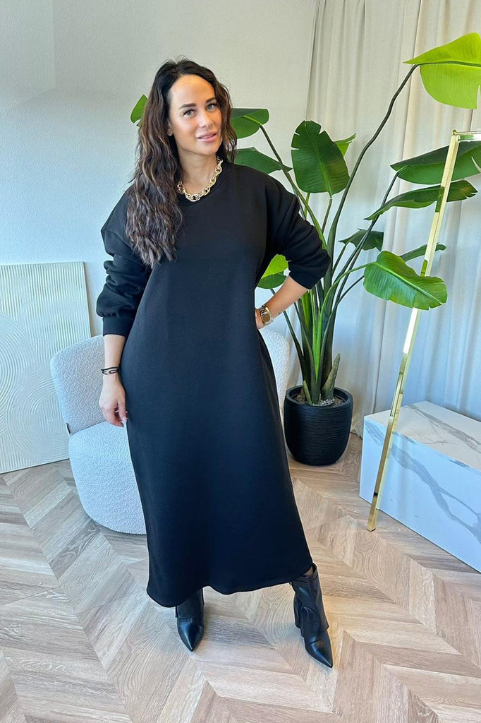 sweater dress black